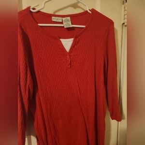 **Red White Stag Long Sleeved Top